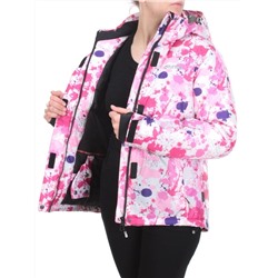 W1608-1 VIOLET PRINT Куртка горнолыжная женская ERUITOR (100 гр. холлофайбера)