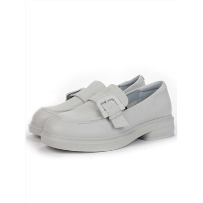 03-PDJ71-3 LT. GRAY Лоферы женские (натуральная кожа)