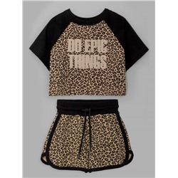 Футболка + шорты, Leopard