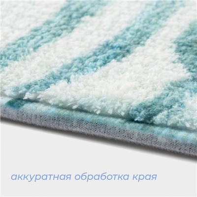 Коврик для ванной и туалета SAVANNA «Баунти», 50×80 см, зелёный