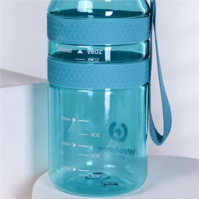Бутылка для воды спортивная Woohooo H2O цвет Light Blue 850 ml/ уп60