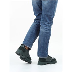 03-XKL23-170R GREEN Полуботинки утепленные женские (натуральная кожа, натуральная замша, байка)