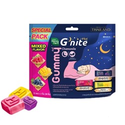 Жевательные мармеладки для сна Handy Herb G’nite 3 вкуса Манго, Малина и Виноград 15 саше x 2 шт (30 шт)