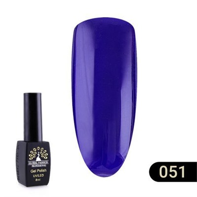 Гель лак Global Fashion BLACK ELITE 051, 8 мл