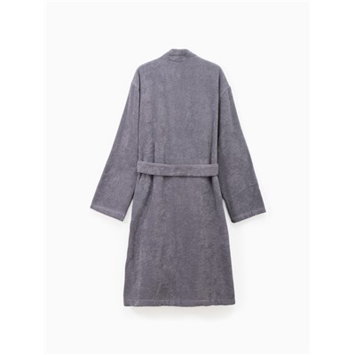 Халат махровый мужской «Этель. Лучший папа», размер 52-54, серый