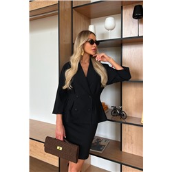 Жакет чёрный с укороченными рукавами Юджини №1