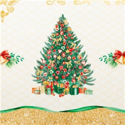 Скатерть новогодняя "Этель" "Golden Christmas" Скатерть новогодняя 150*110 +/-3см с ГМВО, 100%хл, 190г/м2