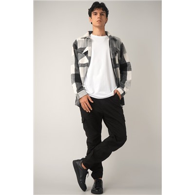 Мужская теплая рубашка в клетку Happyfox