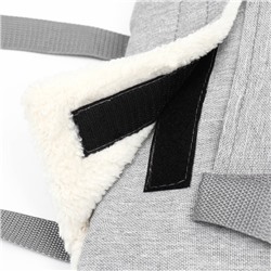 Сумка-переноска утеплённая WARM №1, с карманом, 35 х 16 х 25 см, серая