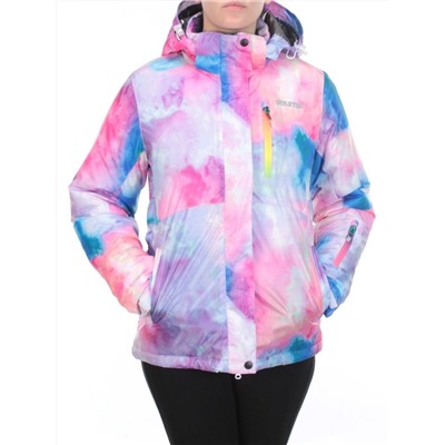 W1609-2 PINK/BLUE PRINT Куртка горнолыжная женская ERUITOR (100 гр. холлофайбера)