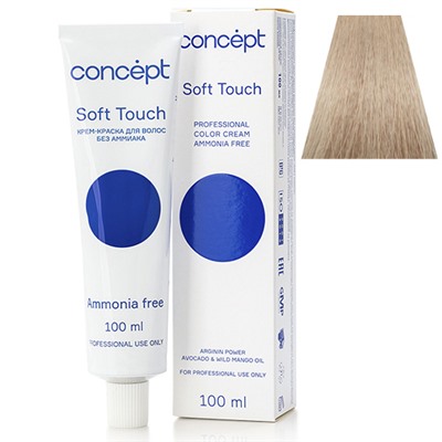 CONCEPT Soft Touch Крем-краска для волос без аммиака 10.71 ультра св блонд беж-пепельн 100 мл