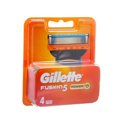 Сменные кассеты Gillette Fusion Power, 5 лезвий, 4 шт