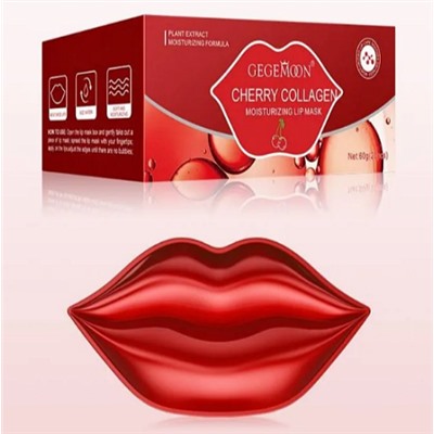 Увлажняющие патчи Gegemoon CHERRY COLLAGEN Moisturizing Lip Mask, 20шт+ лопатка