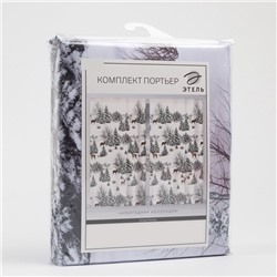 Шторы «Этель» Snow forest, 145×260 см, 2 шт., 140 г/м²