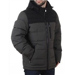 62042 DK. GREEN/BLACK Куртка мужская зимняя (200 гр. холлофайбер)