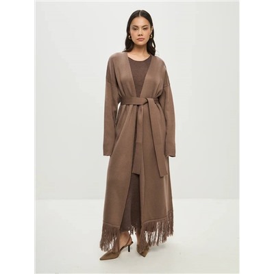 Кардиган с бахромой BEVERLY, Шоколад