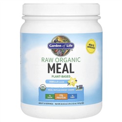 Garden of Life, RAW Organic, коктейль для замены приема пищи, со вкусом ванили, 525 г (1 фунт, 2,52 унции)