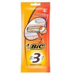 Одноразовые станки Bic 3 (коричневый пакет) (4шт)