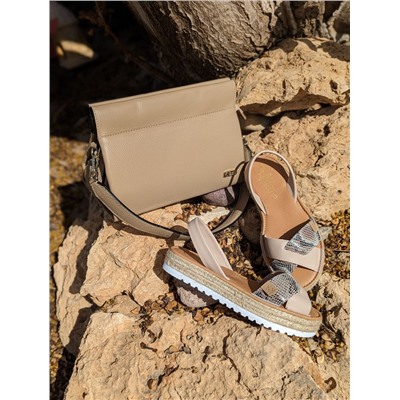 AB. ZAPATOS CRUZ/YUTE · beig Serpiente+Ab.Zapatos PELLE Milan (930) taupe АКЦИЯ
