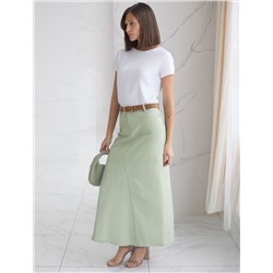 Базовая футболка полуприлегающая из премиального хлопка с эластаном