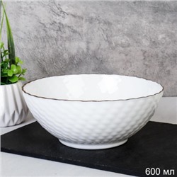 Тарелка глубокая суповая 600 мл ЗОЛОТО плетенка / NHG60 white GOLD /уп48/ 742966