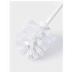 Ёршик для унитаза Aqua, 13×13×36 см, с подставкой, белый