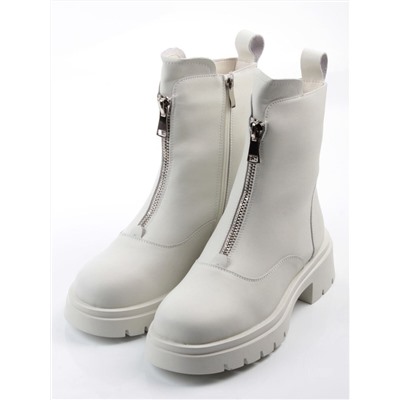 04-PAX87-2Z MILK Ботинки зимние женские (натуральная кожа, 100% шерсть)