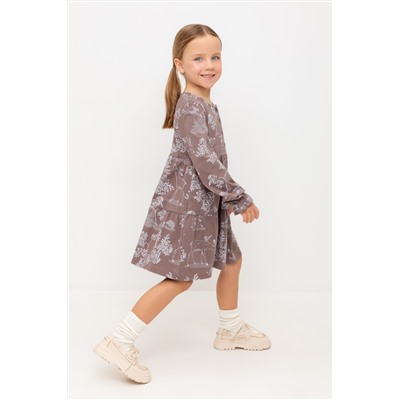 Платье капучино, лесной мир к515 Crockid