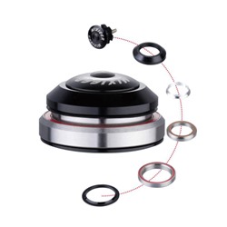 Рулевая колонка MIXIEER QLP-58 размер 1-1/8"х41,8х52x39.8/30 высота 10.5мм пром.подш. вес 103г /уп100