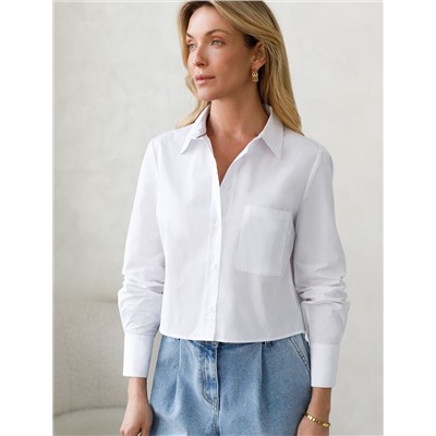 Укороченная блузка из  хлопка