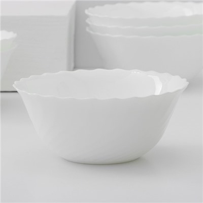 Салатники Luminarc Trianon, 1 л, d=18 см, стеклокерамика, набор 6 шт, белые