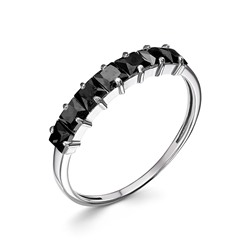 Кольцо с фианитом родированное серебро 925*