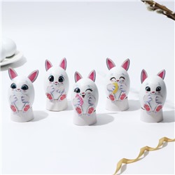 Набор для украшения яиц на подложке «Зайки» на пасху, 13×10 см