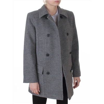 NWa0137-1 GRAY Полупальто демисезонное женское (шерсть)