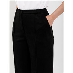 Брюки чёрные из искусственной замши