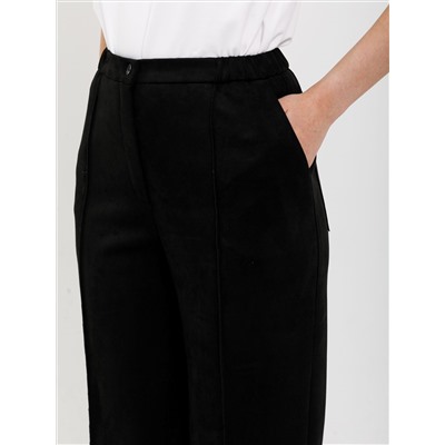 Брюки чёрные из искусственной замши