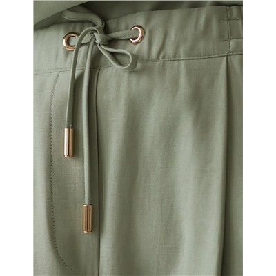 Брюки бананы с поясом на резинке из плотного лиоцелла