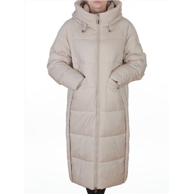 8891 LT. BEIGE Пальто зимнее женское (200 гр. холлофайбер)