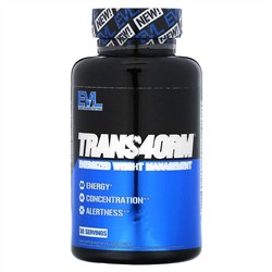 EVLution Nutrition, Trans4orm, энергичная коррекция веса, 60 растительных капсул
