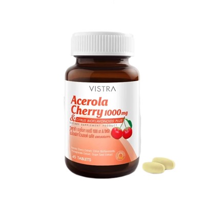 Витамин C для иммунитета Vistra Acerola cherry 1000 мг 45 таблеток