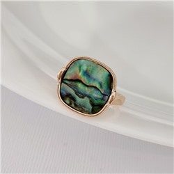 Кольцо 20 р ювелирная бижутерия коллекция "Дубай" покрытие позолота, вставка: перламутр, арт.414.583-20