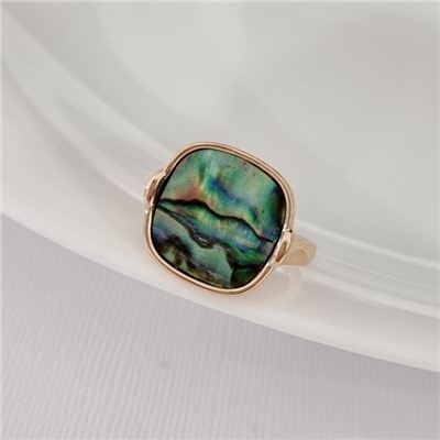 Кольцо 18 р ювелирная бижутерия коллекция "Дубай" покрытие позолота, вставка: перламутр, арт.414.583-18