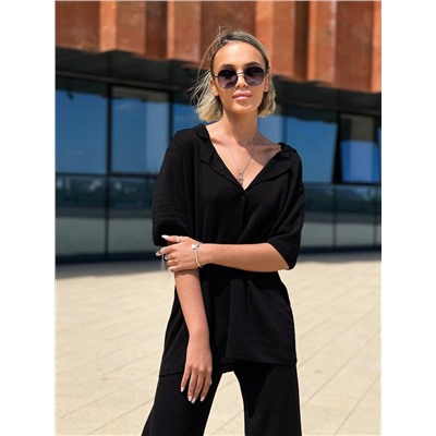 Комплект с бахромой SAMANTA, Черный