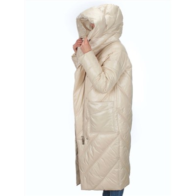 21-381 LT. BEIGE Пальто зимнее женское (200 гр. тинсулейт)