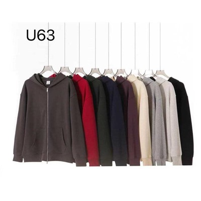 Толстовка 2х нитка капюшон U63 синий