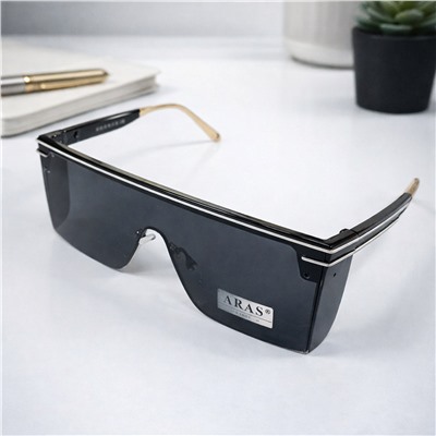 Очки мужские солнцезащитные черные крупные, арт.007.396