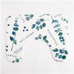 Коврик для ванной «Этель. Эвкалипт», 50×40 см, велюр