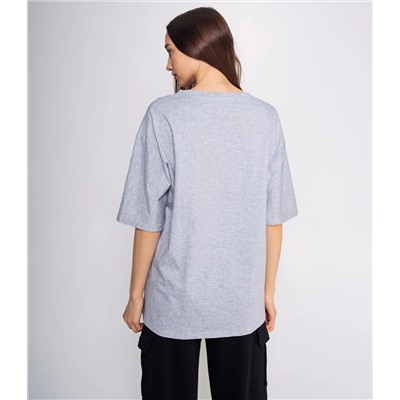 Футболка #ОКТ075001, серый меланж