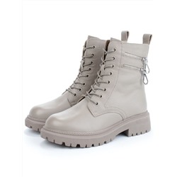 04-A922-2M GRAY BEIGE Ботинки зимние женские (натуральная кожа, натуральная шерсть)