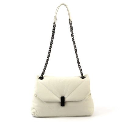 Женская кожаная сумка 6021 Офф Вайт